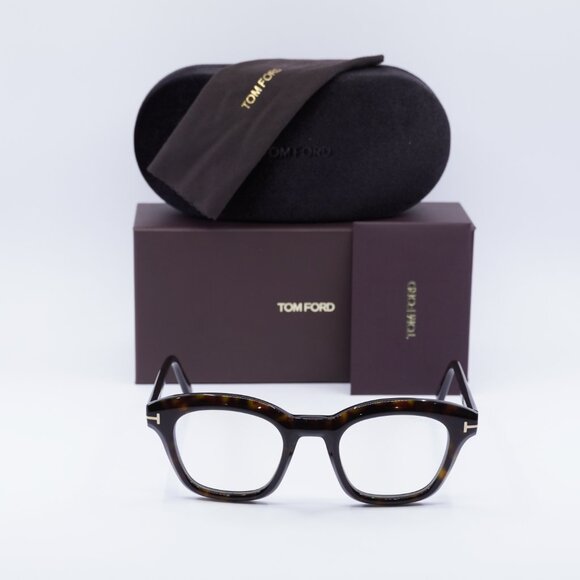 Tom Ford FT5961-B 052 Square Eyeglasses 49mm – Havana/Blue Light Block - Picture 4 of 10